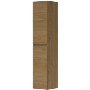 INK - Fineer Badkamerkast - Natur - Greeploos - Uittrekbare Wasmand