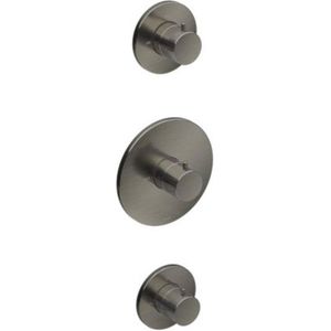 Hotbath - Cobber Inbouwthermostaat - Verouderd Ijzer - 2 Stopkranen