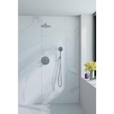 Fortifura Calvi Inbouw Regendoucheset - rond - thermostatisch - wandarm - 25cm hoofddouche - ronde handdouche - gladde slang - chroom