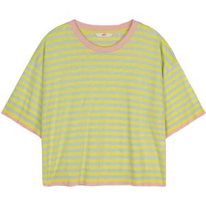Oilily - Titan stripe short sleeves jersey crew top - Blauw - L