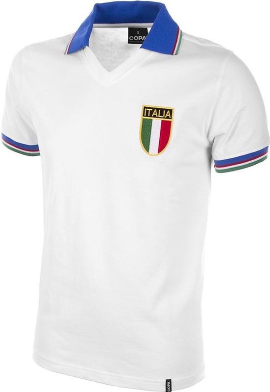 COPA - Italië Uit World Cup 1982 Retro Voetbalshirt - Wit - Mannen