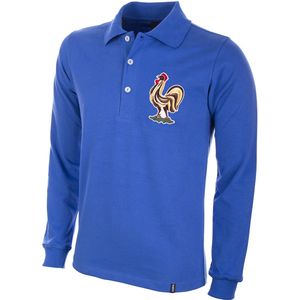 COPA - Frankrijk 1950's Retro Voetbalshirt - Blauw - Polyester