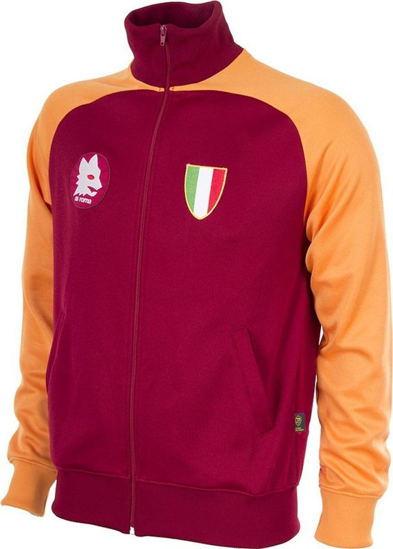 COPA - AS Roma 1983 Scudetto Retro Voetbal Jack - S - Rood; Oranje