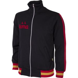 COPA - AS Roma 1977 - 78 Retro Voetbaljack - Zwart - Polyester