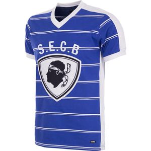 COPA - SC Bastia 1981 - 82 Retro Voetbal Shirt - Blauw