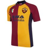 COPA - AS Roma 2001 - 02 Retro Voetbalshirt - Rood - Oranje - Mannen