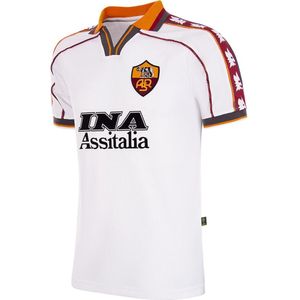 COPA - AS Roma 1998 - 99 Away Retro Voetbal Shirt - Wit