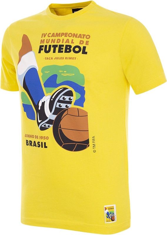 COPA - Brazilië 1950 WK Emblem T-Shirt - Geel - Heren
