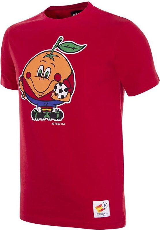 COPA - Spanje 1982 World Cup Naranjito Mascot T-Shirt - Rood
