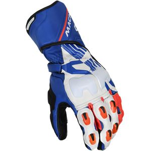 Macna Powertrack, handschoenen, Blauw/Wit/Neon-Rood, M