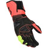 Macna Powertrack, handschoenen, Neon-Rood/Zwart/Neon-Geel, 3XL
