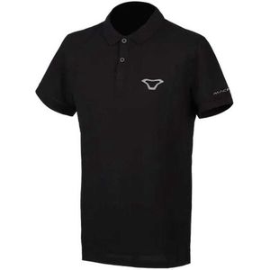 Macna - Korte Mouw Poloshirt - Zwart/Grijs