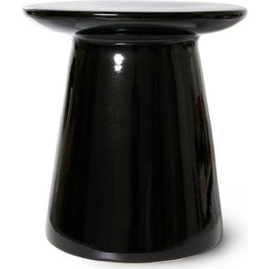 HKliving Earthenware Bijzettafel M - Glossy Black