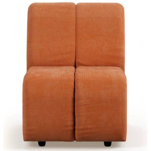 HKliving Wave Bank Element - Middenstuk Smal - Dusty Orange
