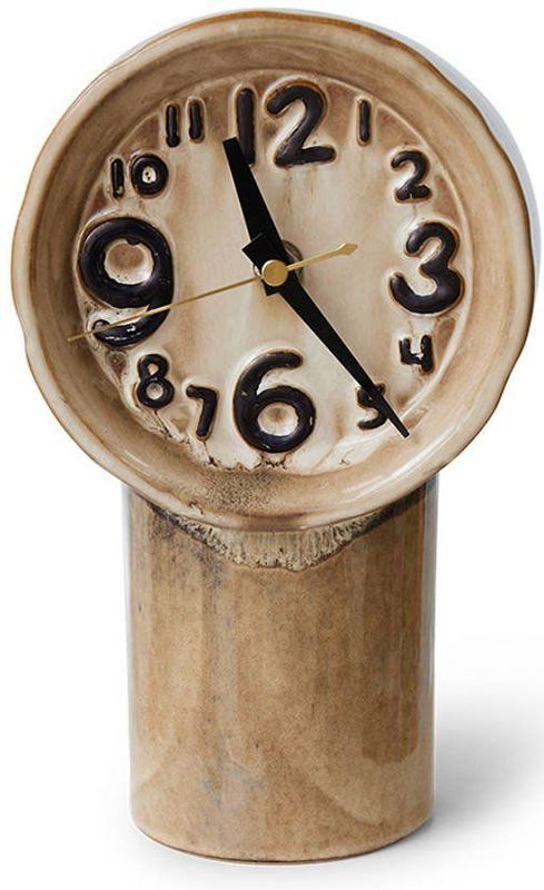 HKLIVING Tafelklok Retro - Keramisch - Handbeschilderd - Multicolor