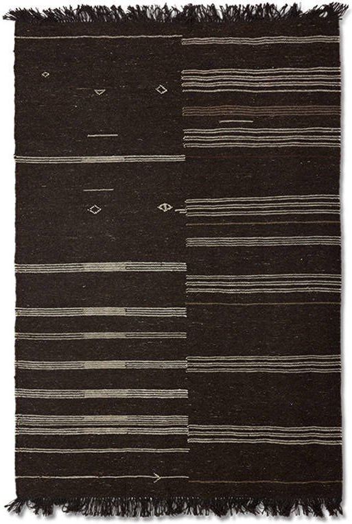 HKLIVING - Vloerkleed - Diepbruin - Wol - 240x150 cm