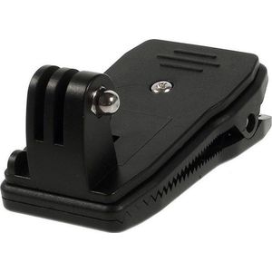 Shop4 - GoPro HERO8 Black Klem - Knijpklem voor Rugzak, Riem of Pet Zwart