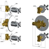 Hotbath Amice inbouw thermostaat met 2 stopkranen A007