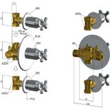 Hotbath Amice inbouw thermostaat met 2 stopkranen A007