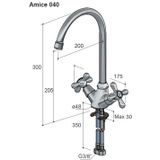 Hotbath Amice A040CR keukenkraan chroom