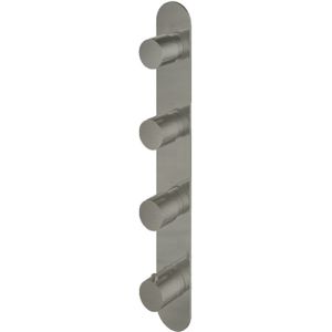 Douchethermostaat Hotbath Buddy Inbouw 3 Stopkranen Verticaal Geborsteld Nikkel