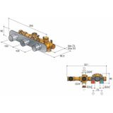 Hotbath Buddy B067 inbouw thermostaat met 2 stopkranen horizontaal chroom