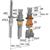 Hotbath Chap bad thermostaat badrandcombinatie C065 chroom