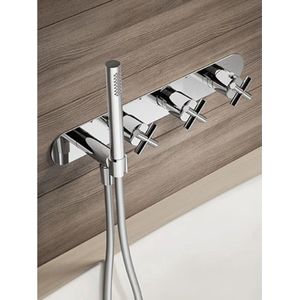 Wastafelmengkraan hotbath cobber 1-hendel gebogen 28.6 cm verouderd ijzer