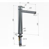 Hotbath Cobber CB003HS wastafelmengkraan zonder waste geborsteld messing