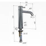 Hotbath Cobber CB003MC wastafelkraan medium - Verouderd messing