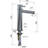 Hotbath Cobber CB003MS wastafelmengkraan zonder waste verouderd messing