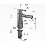 Hotbath Cobber CB003S wastafelmengkraan zonder waste geborsteld messing