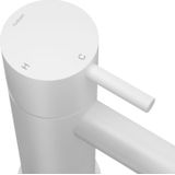 Hotbath Cobber CB003S Wastafelkraan - Mat Wit - Zonder Waste - Messing - Kranen - Wastafelkranen - Opbouw Wastafelkranen - 8718924072912