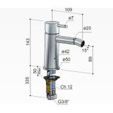 Hotbath Cobber Bidetmengkraan Verouderd IJzer CB018AI