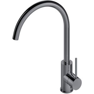 Hotbath Cobber CB040 Keukenkraan - Zwart Chroom - Messing - Kranen - Keukenkranen - Opbouw Keukenkranen - 8718924075562