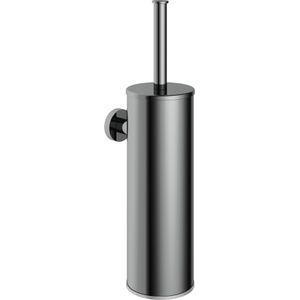 Hotbath Cobber CBA11 Toiletborstelhouder Wandmodel - Zwart Chroom - Messing - Accessoires - Toilet Accessoires - Toiletborstelhouders - 8718924078037