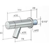 Hotbath Dude EW001 inbouw fonteinkraan chroom