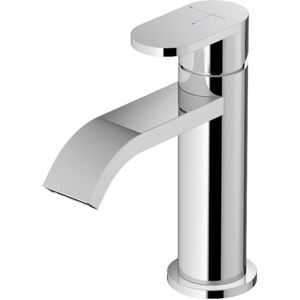 Hotbath Friendo F003C Wastafelkraan Met Cascade Uitloop Zonder Waste Chroom - Zonder Waste - Messing - Kranen - Wastafelkranen - Opbouw Wastafelkranen