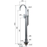 Hotbath Friendo F077 staande badmengkraan chroom