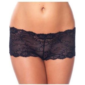 Zwart kanten hipster / boy short