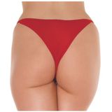 Amorable By Rimba - Erotische String - Luxe Kanten Vlinder Slip Met Open Kruis - Rood - One Size