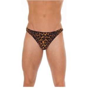 Amorable by Rimba - Heren String - Erotische Heren Slip Met Luipaard Print - One Size - 100% Polyamide