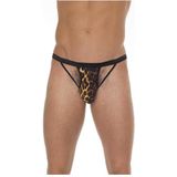 Amorable By Rimba - Erotische String - Open String Voor Heren Met Luipaardprint - Mannen Slip