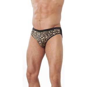 Amorable by Rimba Herenslip met ritssluiting - luipaard print