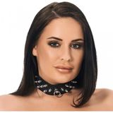 Rimba Bondage Play Collar met studs 4 cm breed M/L