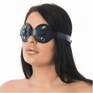 Rimba Bondage Play - Blinddoek - Masker Met Kunstbont Aan Binnenzijde - Verstelbaar - Zwart