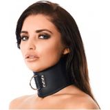 Rimba Bondage Play Posture collar met ring en hangslot S/M