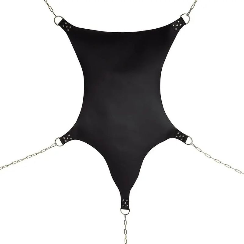Rimba Bondage Play Sling / sex hangmat met 4 d-ringen van tuigleder