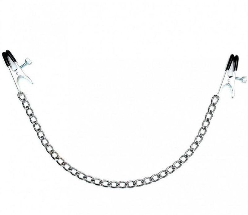 Rimba Bondage Play - Verstelbare Tepelklemmen met ketting - large