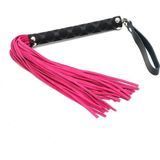 Rimba Bondage Play Kleine zweep met 38 strengen - roze